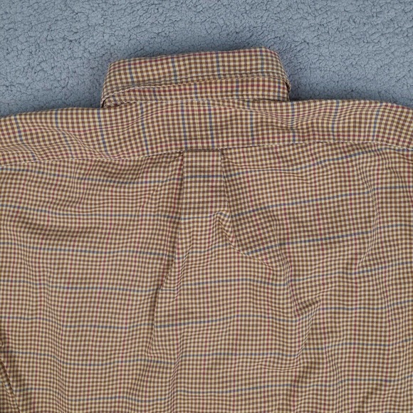 Ralph Lauren Shirt Men's Large Tilden Brown Golf Check Button-Down Long Sleeve - Picture 7 of 12